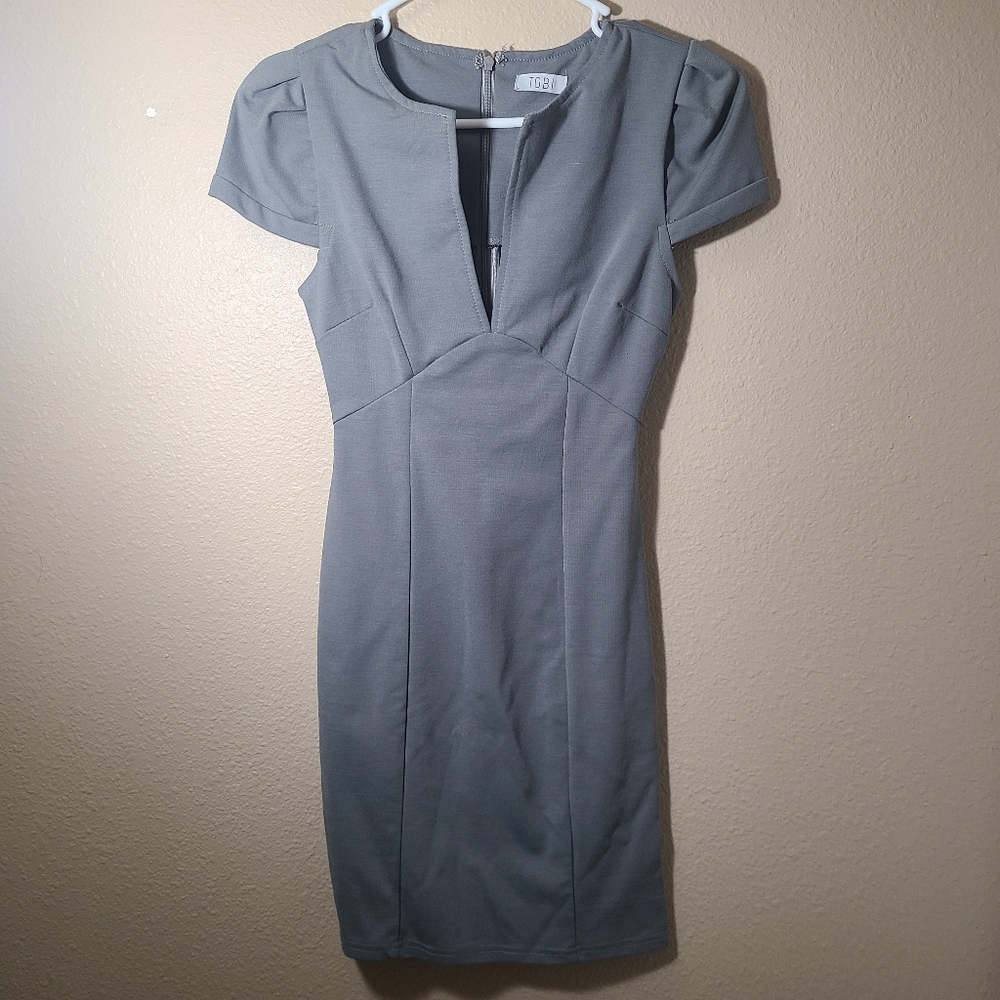 Womens gray bodycon mini dress size xs